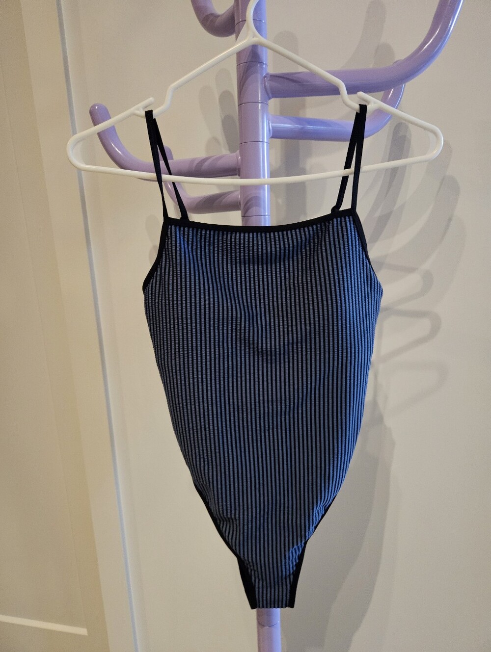 NWT - Nike - Striped Blue & Black One-piece Bathing Suit- Size S